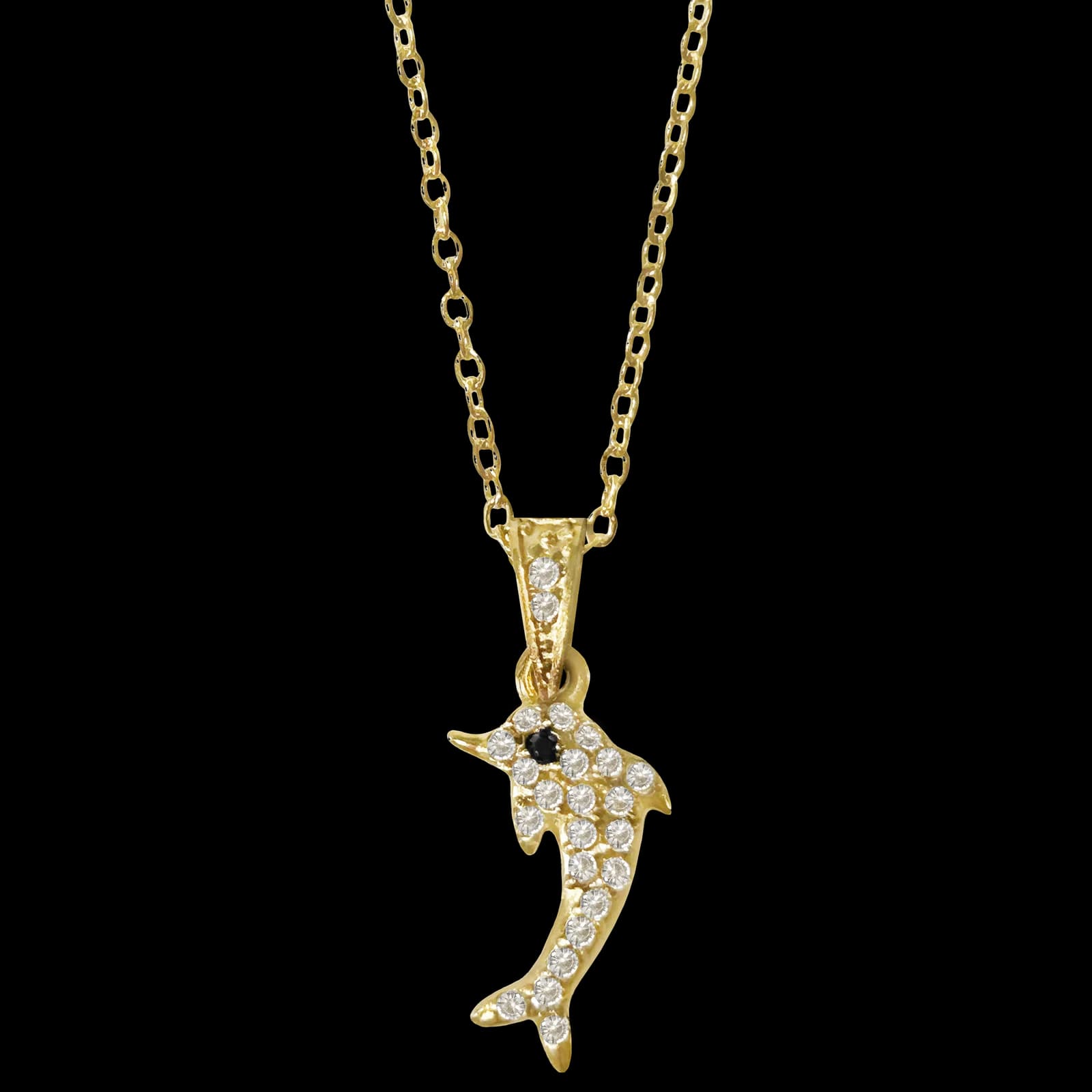 CZ Dolphin Necklace