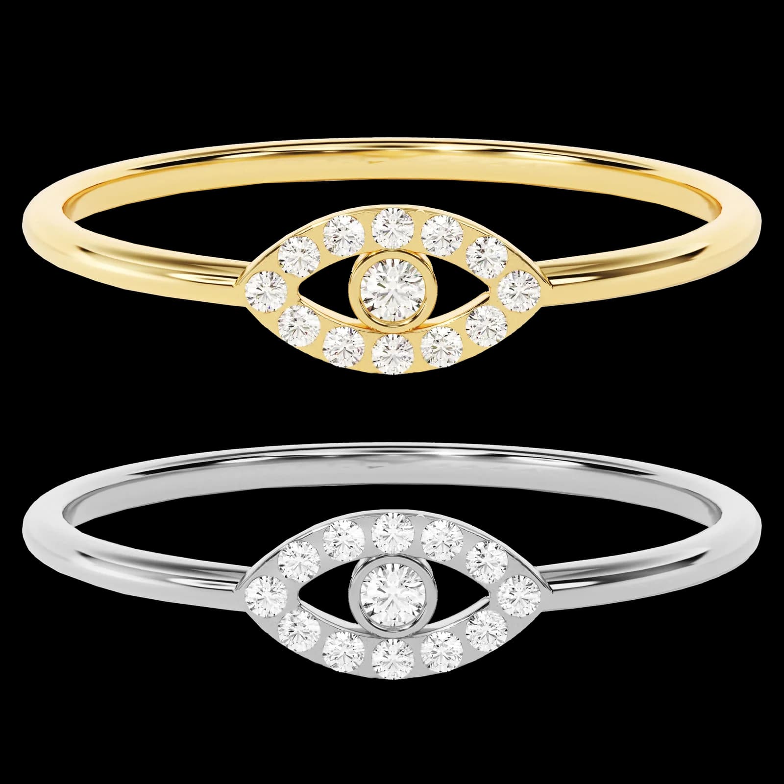 CZ Evil Eye Ring