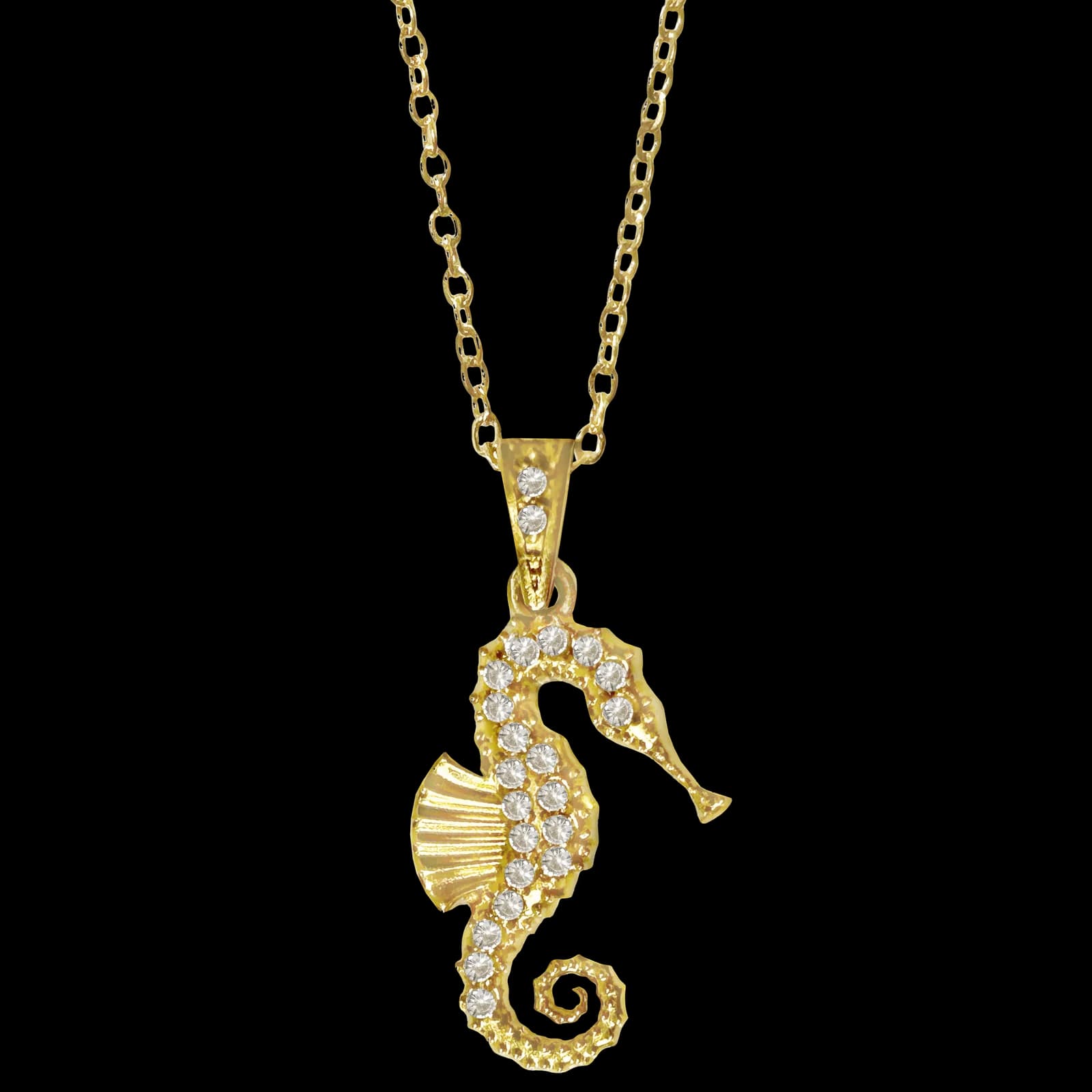 CZ Seahorse Necklace