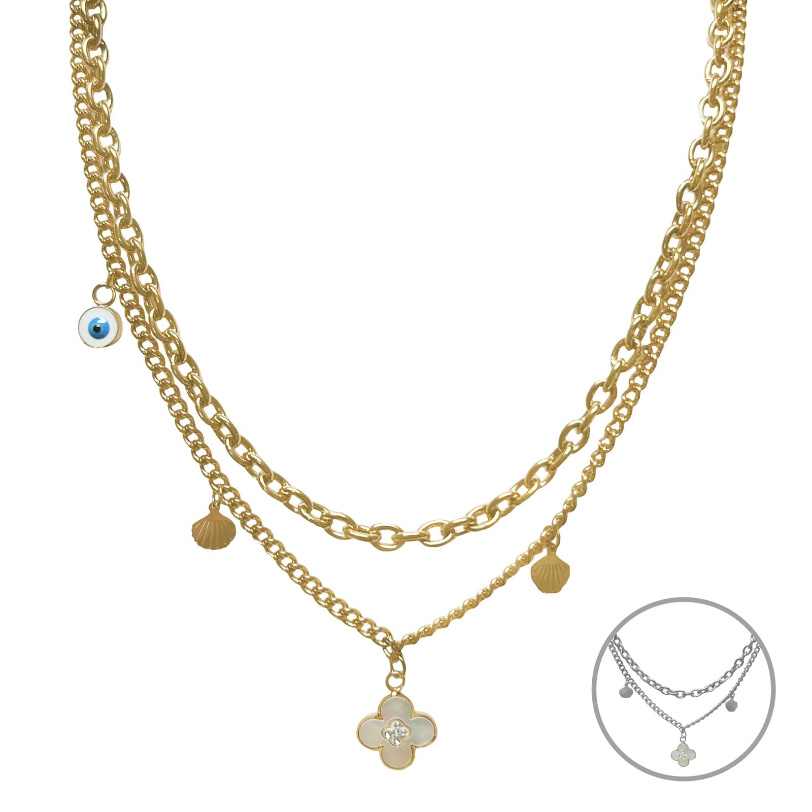 Layered Charm Necklace