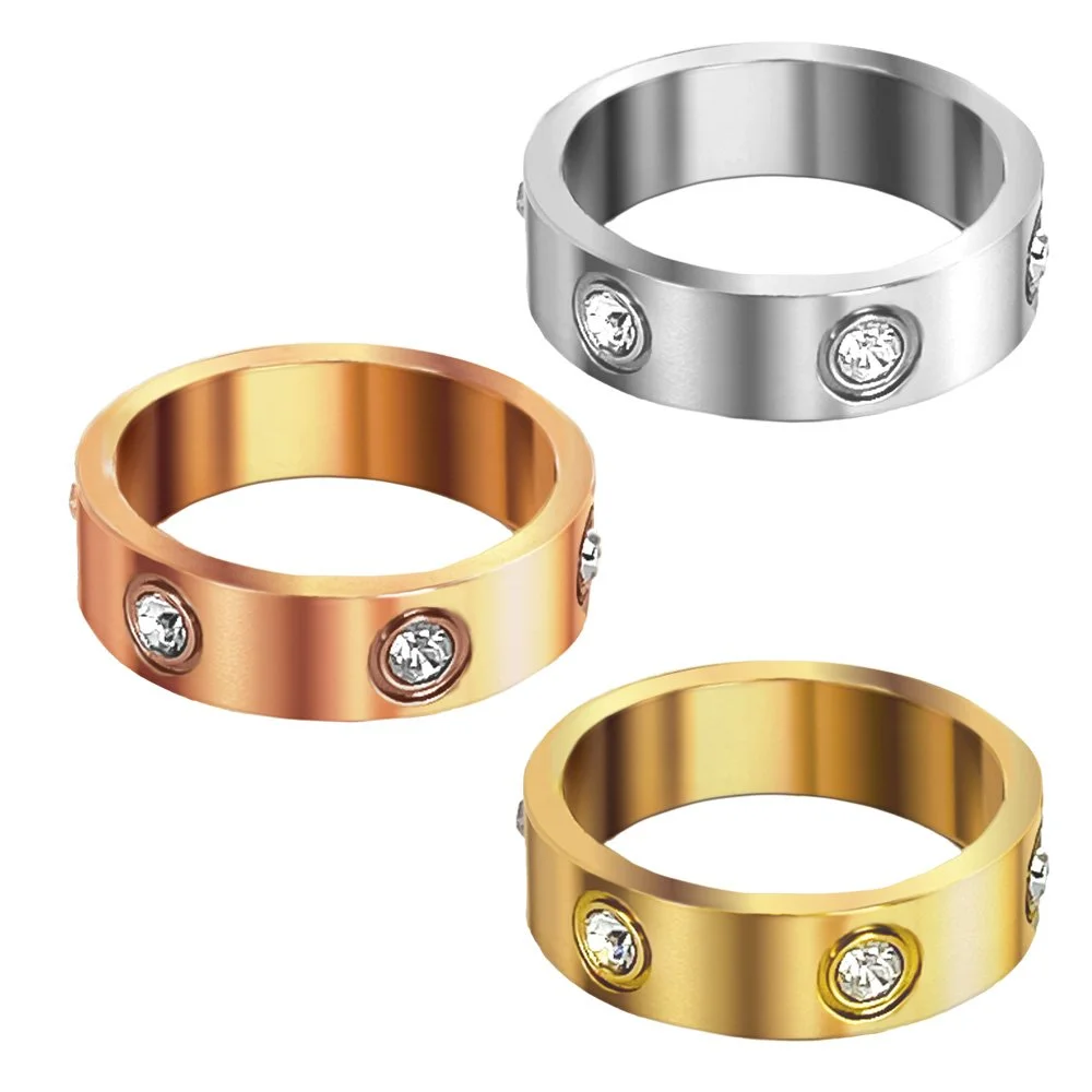 Jeweled Band Ring 6MM