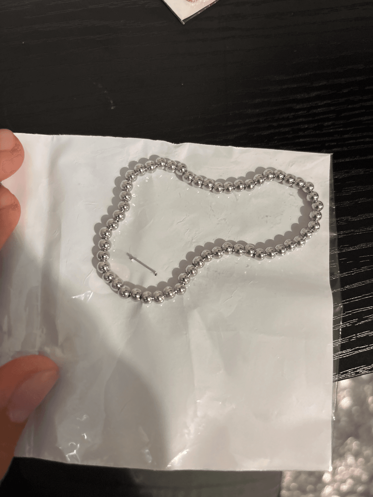 Silver beads bracelet