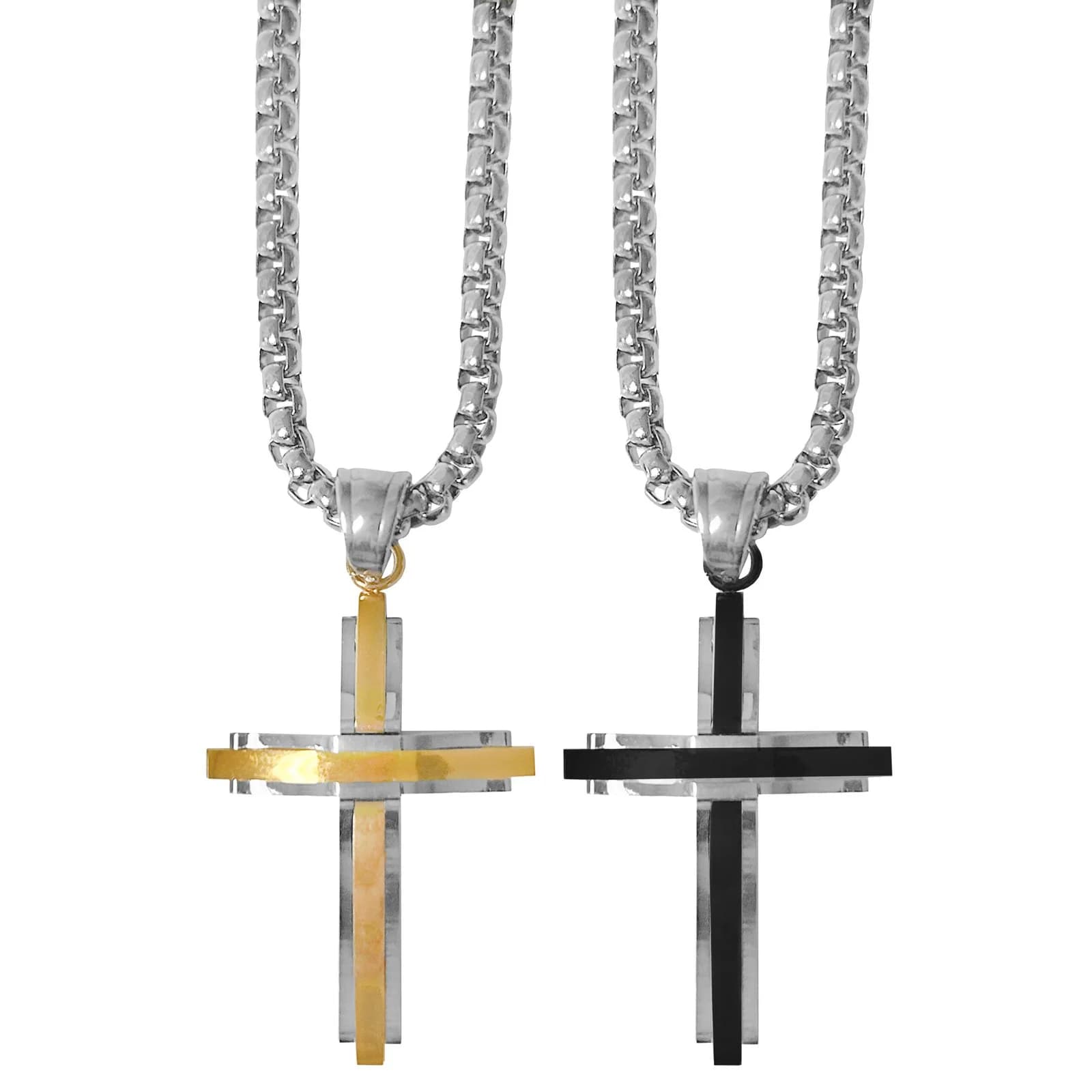 Cross Pendant with Box Chain