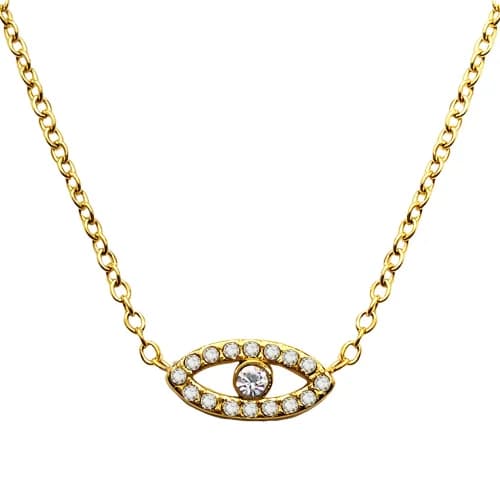 Necklace with centered Evil eye Charm