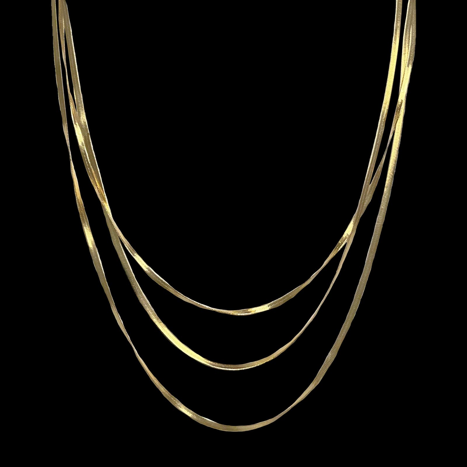 Flat Snake Layered Necklace