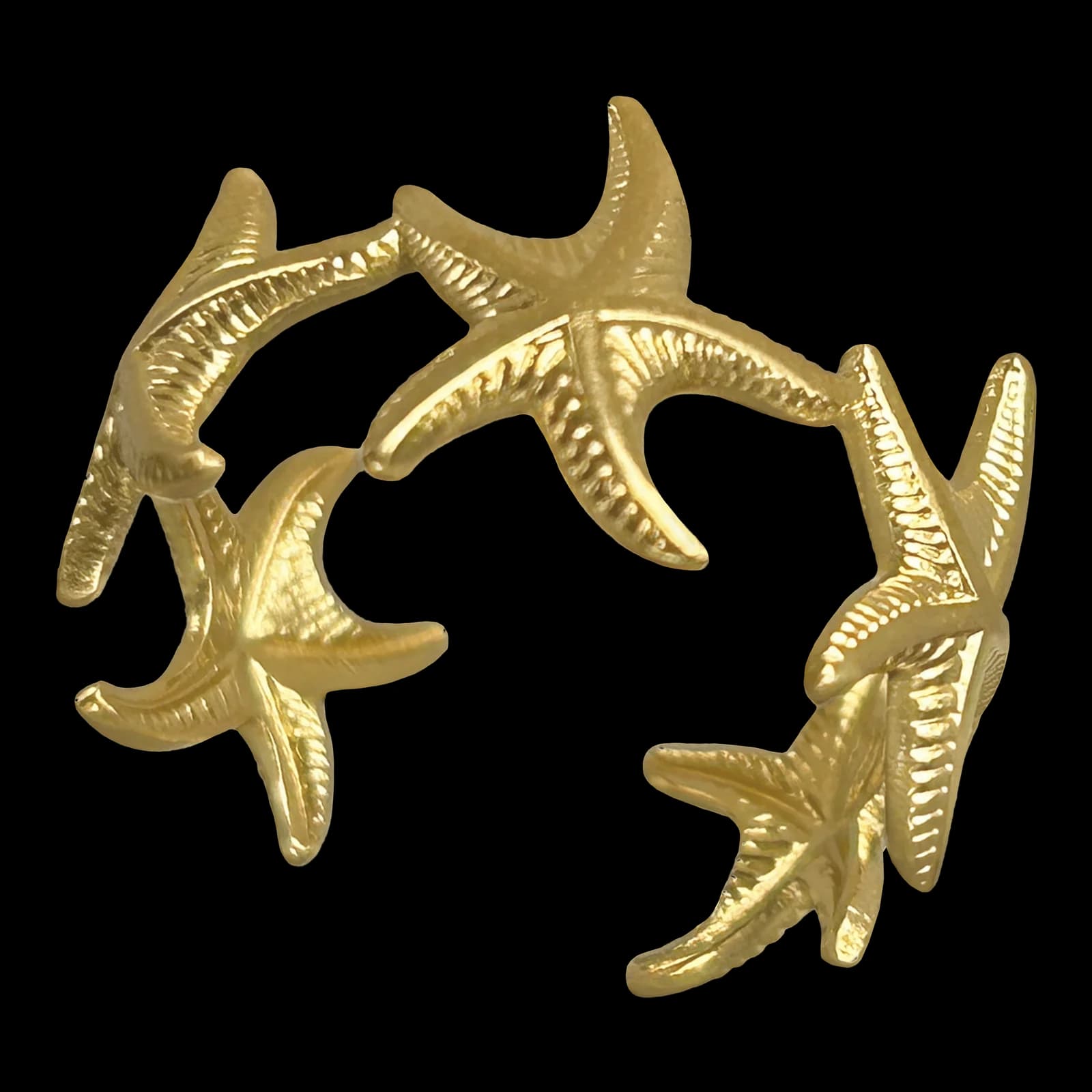 Adjustable Starfishes Ring