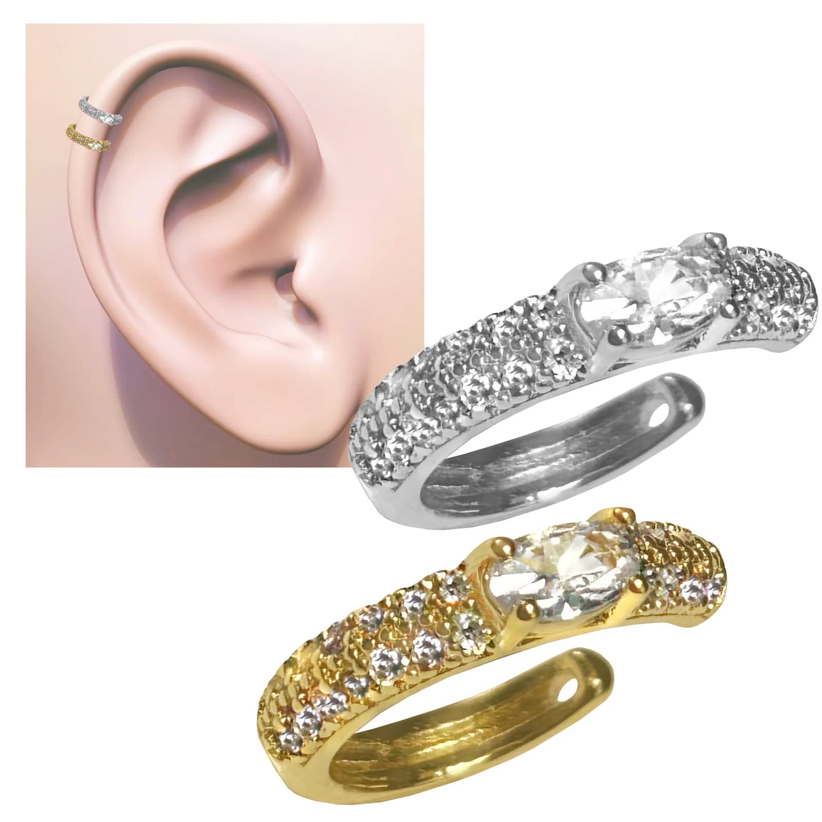 Jeweled Ear Cuff