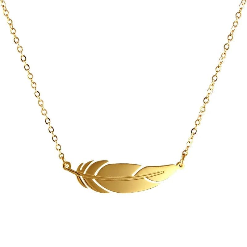Sideways Feather Necklace