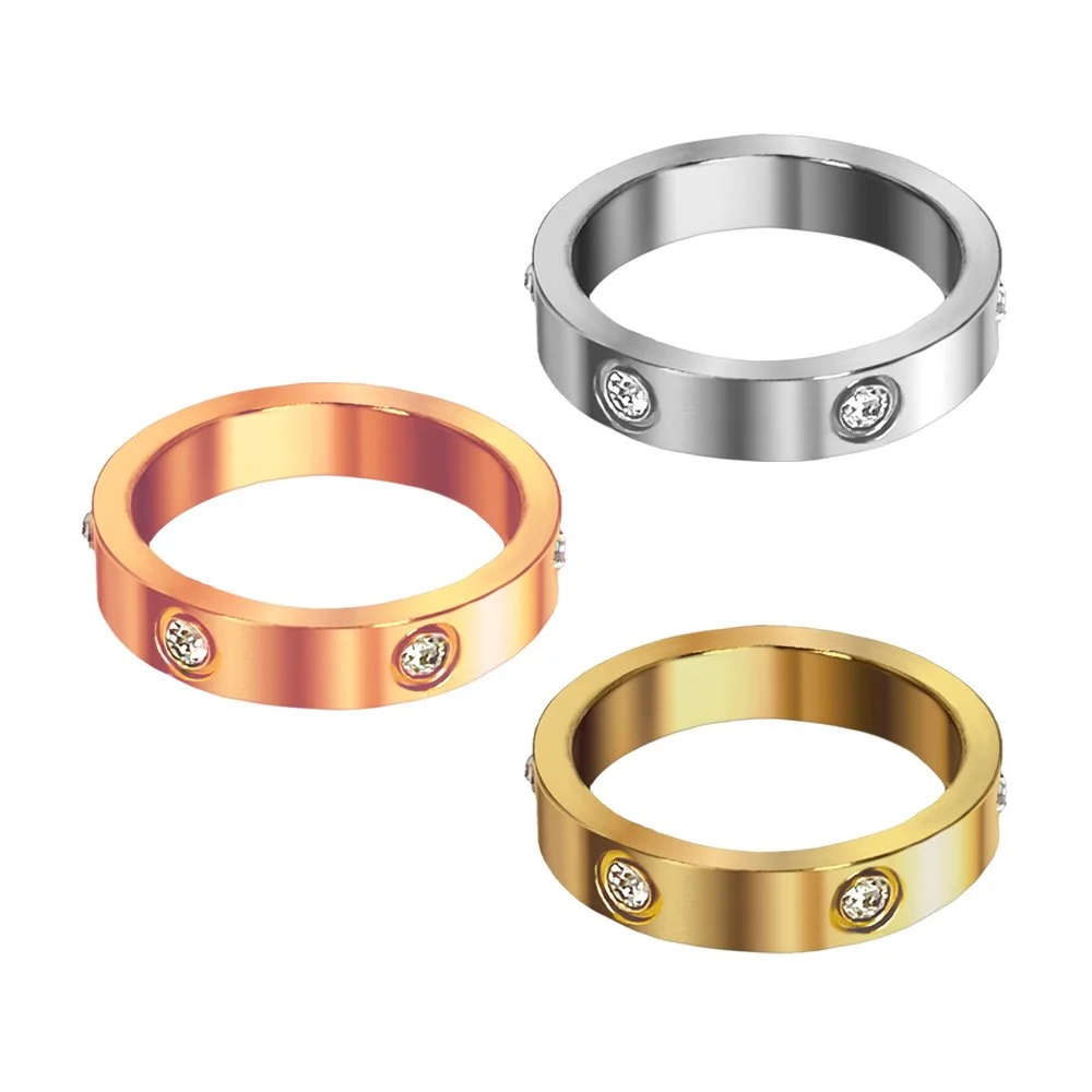 Jeweled Band Ring 4MM