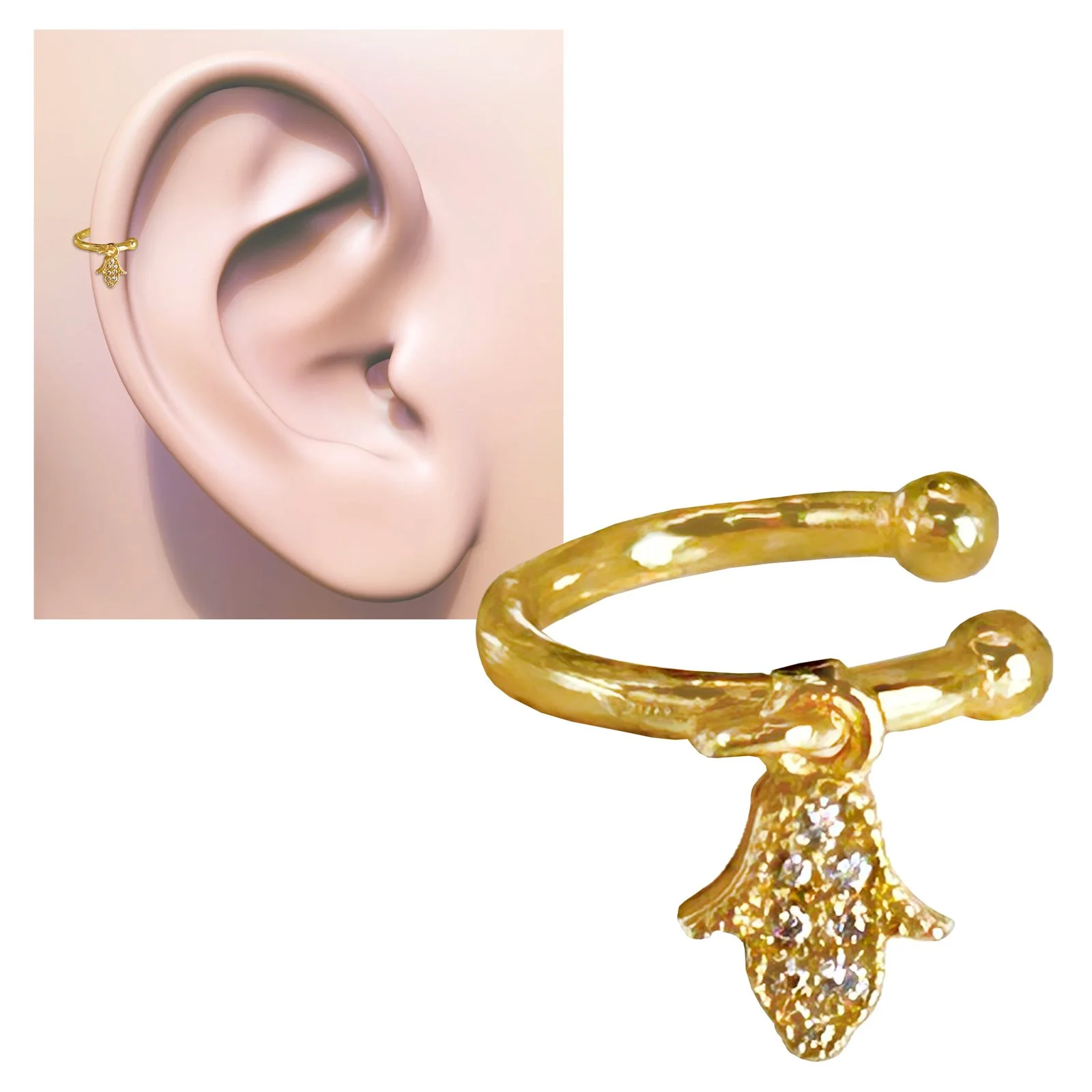 Hamsa Ear Cuff