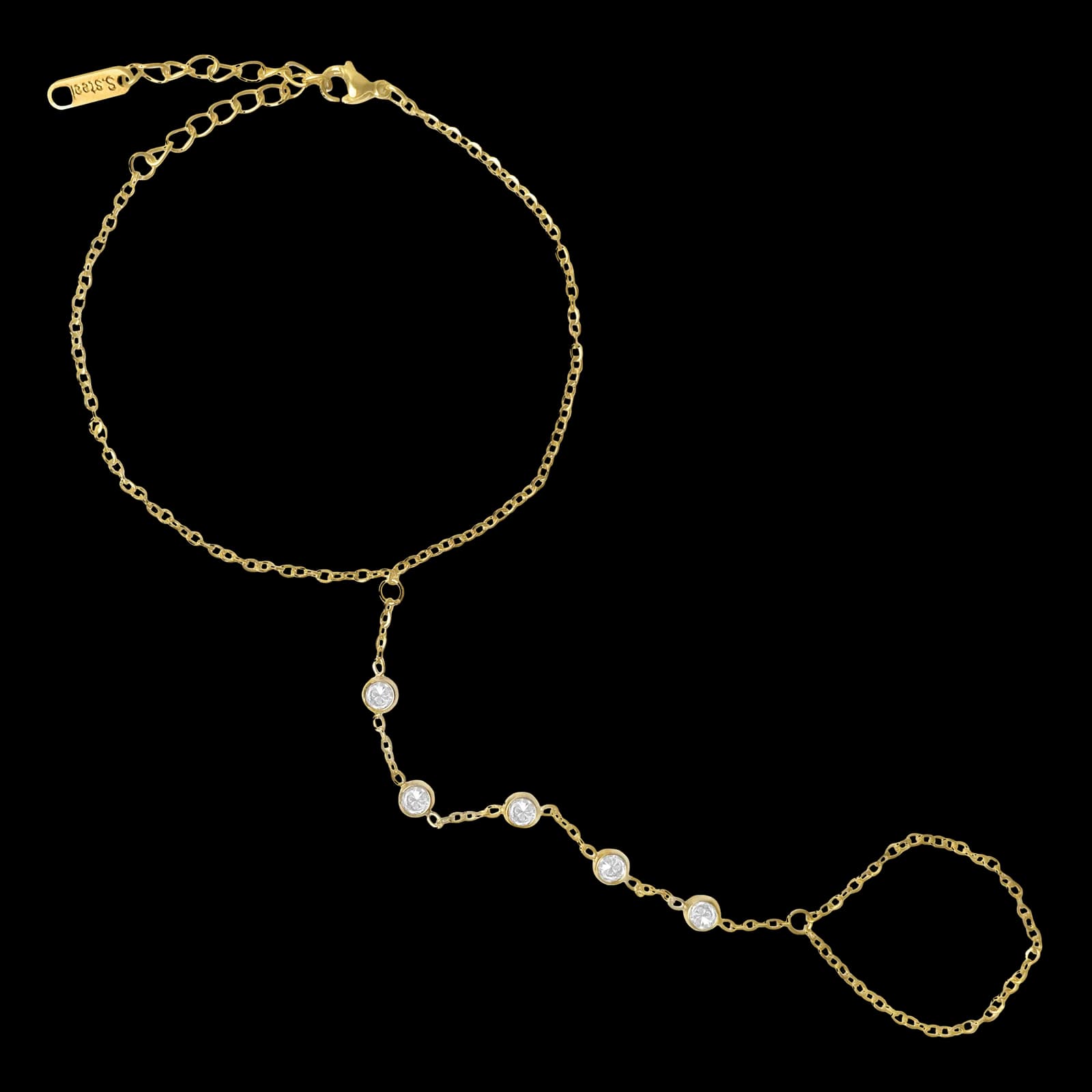 5-Stone CZ Hand Chain